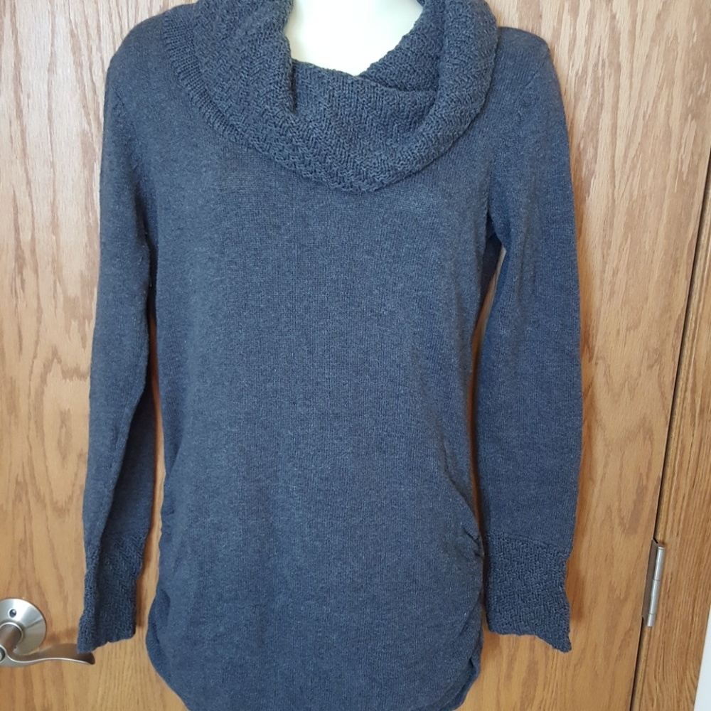 CALVIN KLEIN JEANS Cowl neck Sweater, size Small, charcoal grey